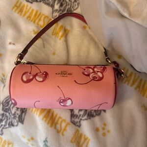 Coach Pink Cherry Print Clutch